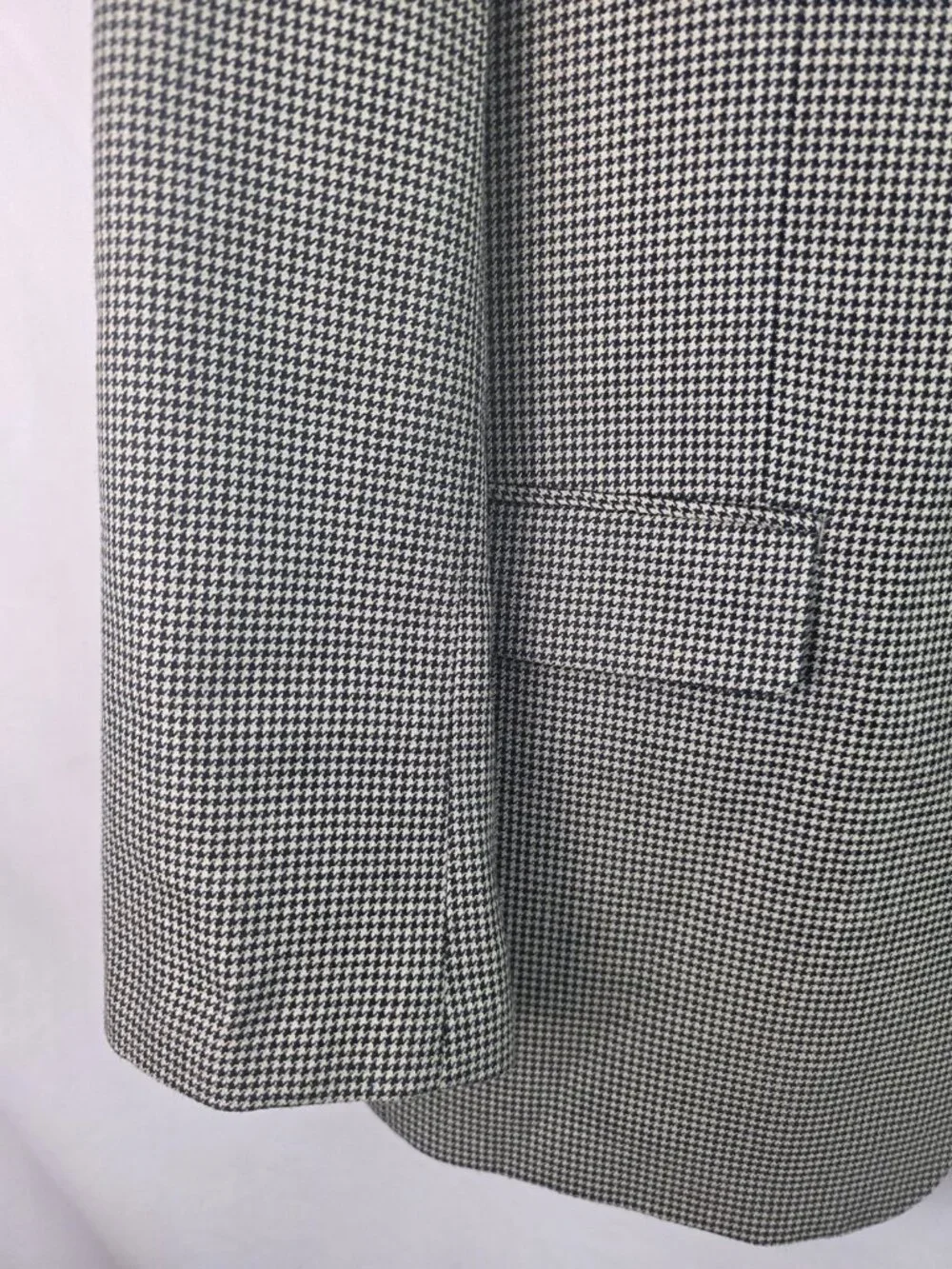 Lauren Ralph Laruen Men's Suit Blazer Size 42R Houndstooth Wool Silk Coat Jacket